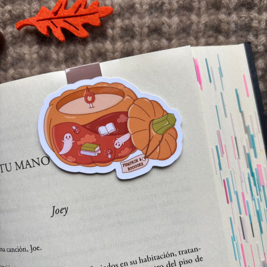 Marcapáginas cozy calabaza