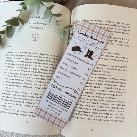 Marcapáginas tradicional Ticket de compra