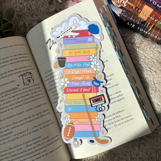 Marcapáginas pila de libros Saga The Windy City