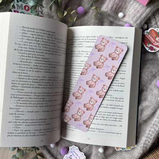 Marcapáginas tradicional ositos y lacitos.