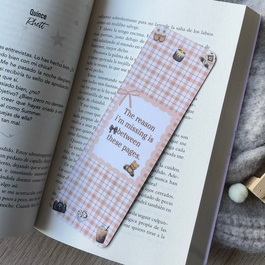 Marcapáginas Vichy marrón frases