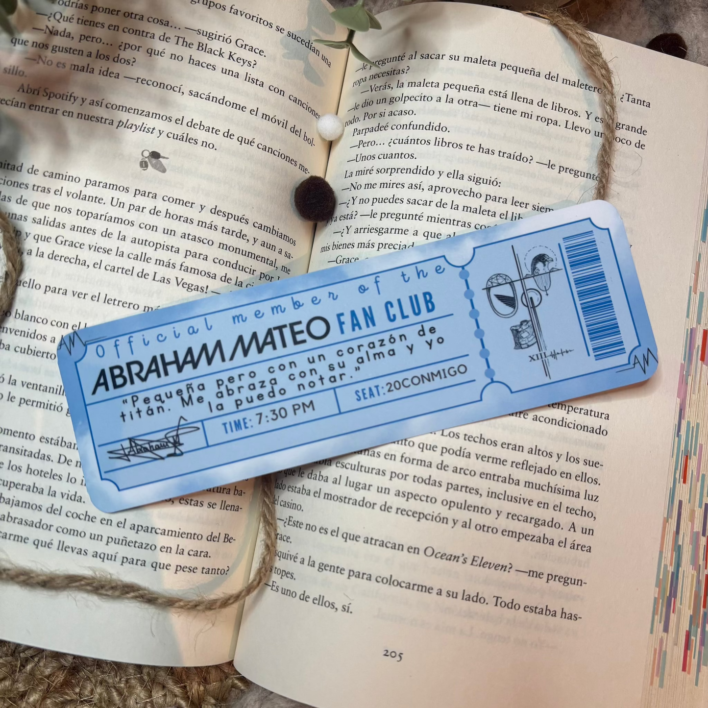 Marca páginas Abraham Mateo