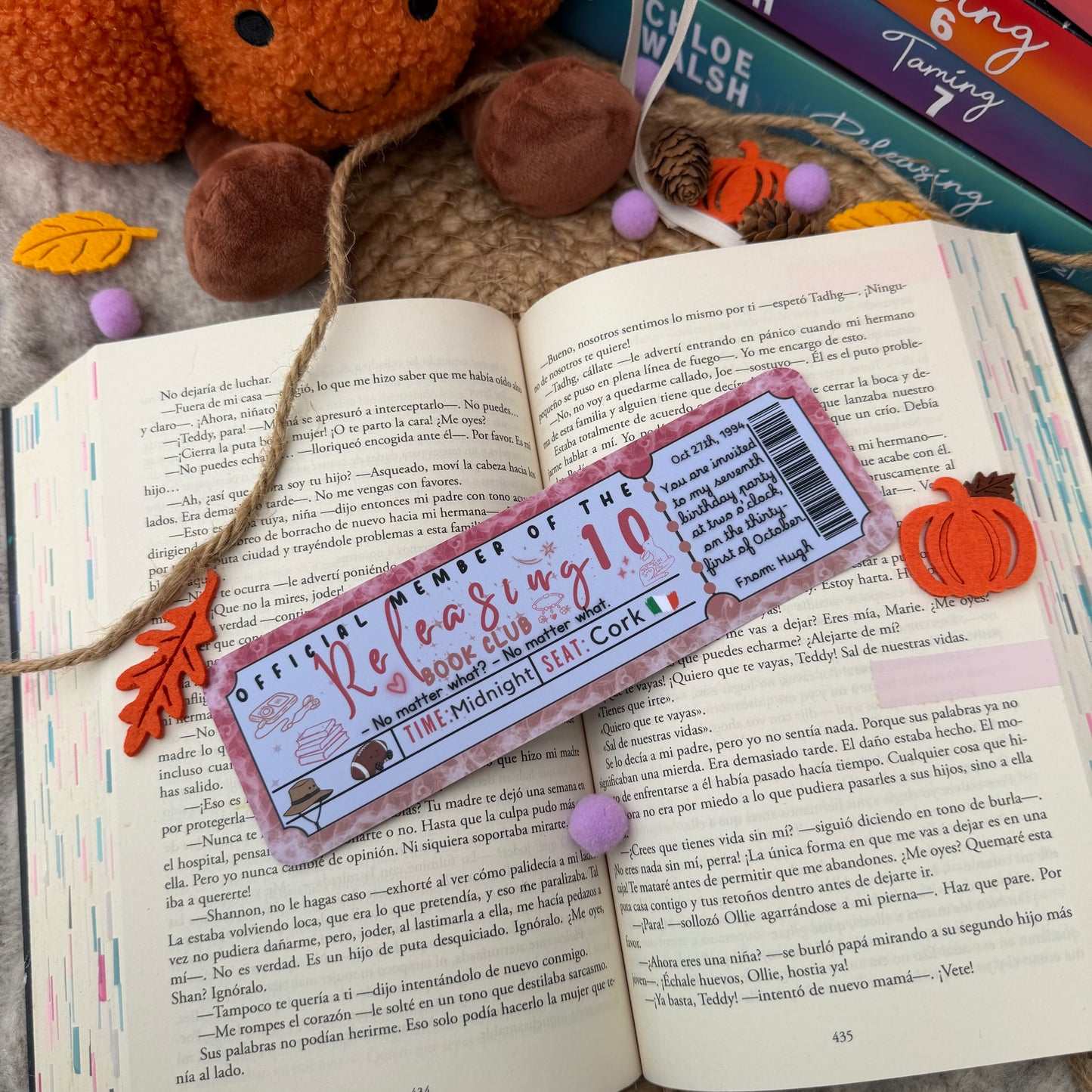 Marcapáginas con forma de ticket Los chicos de Tommen