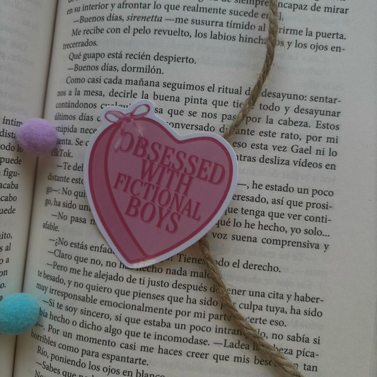 Pegatinas corazones con tropes literarios.