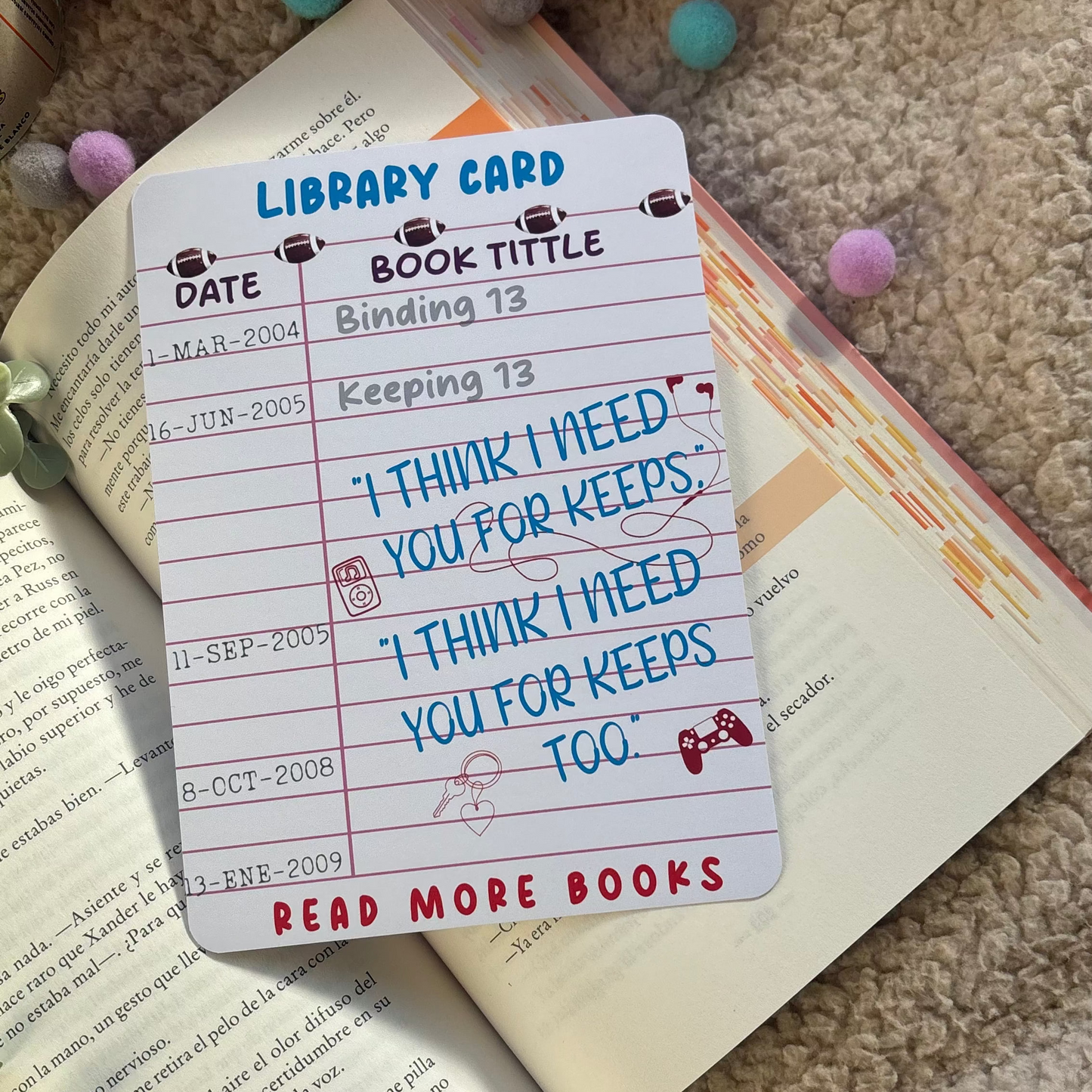 Kindle insert Shannon y Johnny Library Card
