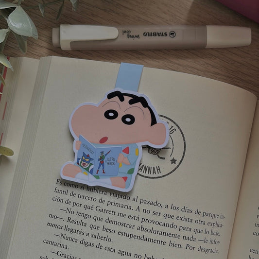 Marcapáginas magnético Shin-Chan lector