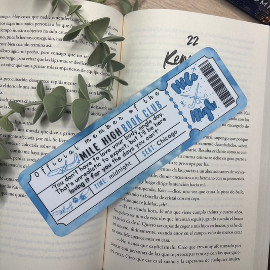 Marcapáginas con forma de ticket saga Windy City, Liz Tomforde