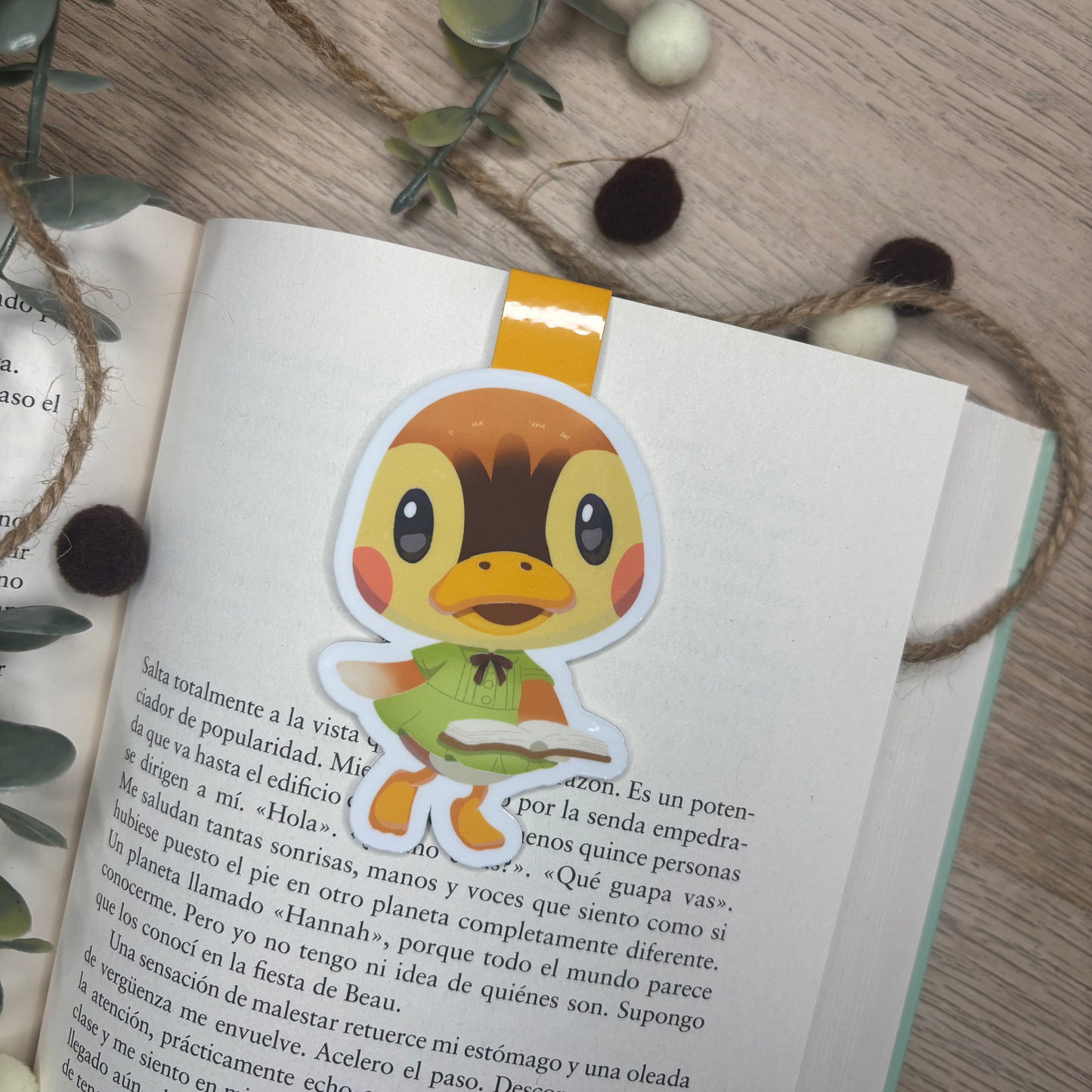 Marcapáginas magnético Deira lectora Animal Crossing