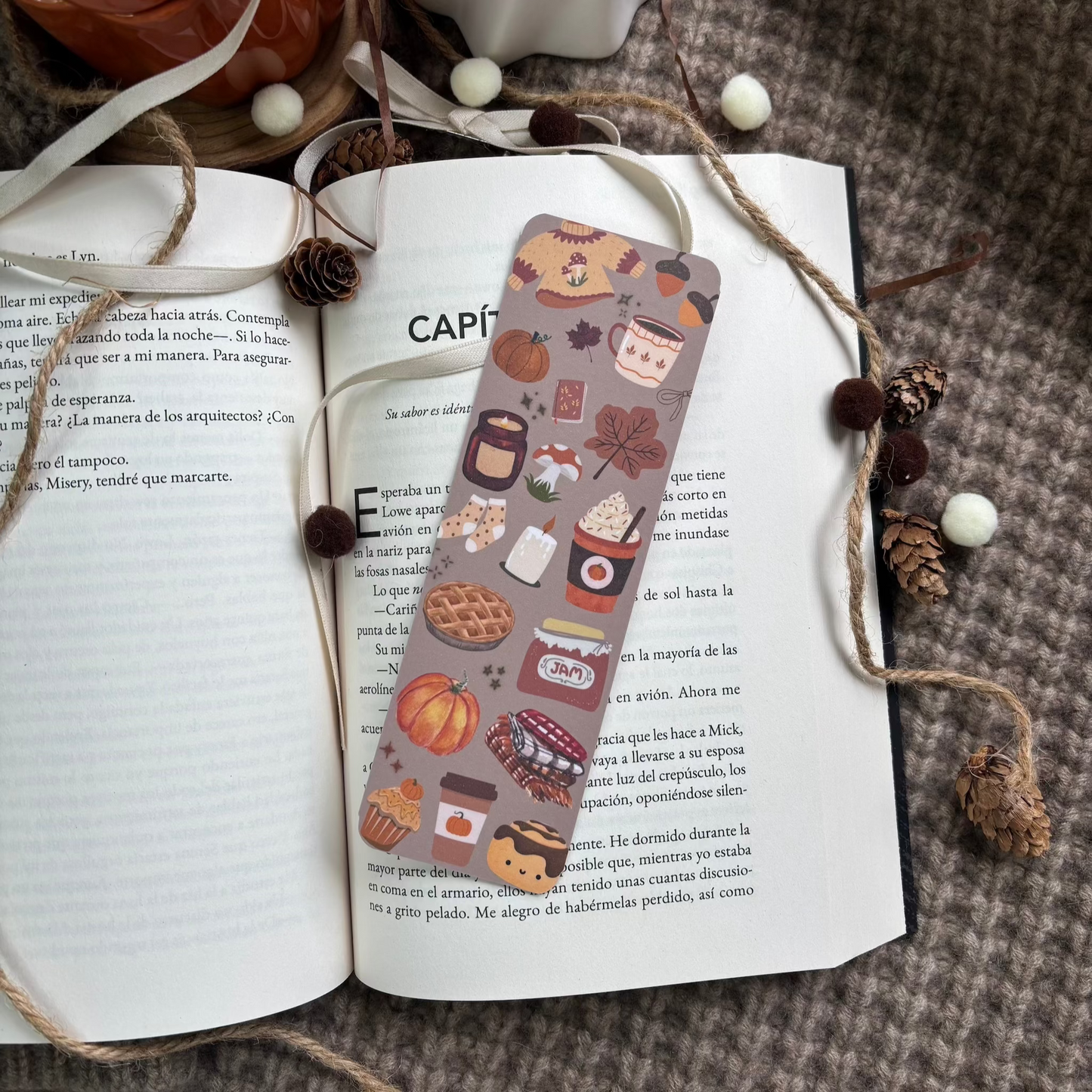 Marcapáginas cozy autumn things