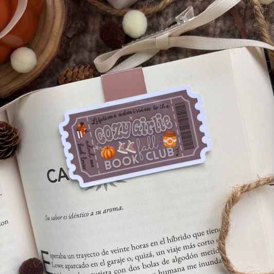 Marcapáginas con forma de ticket cozy girlie