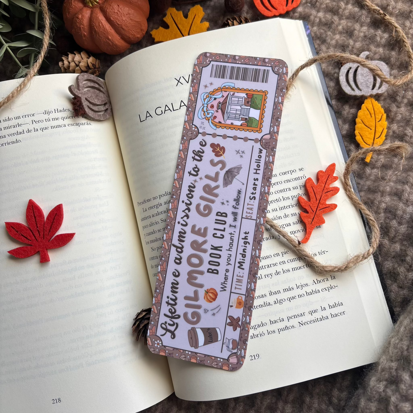 Marcapáginas con forma de ticket stars hollow