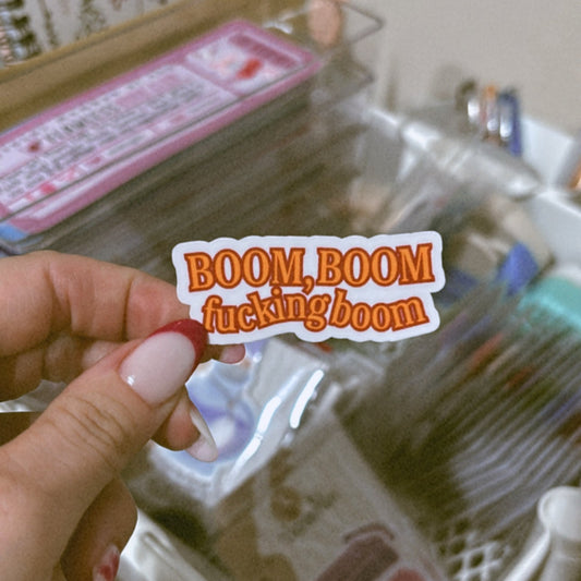 Pegatinas 'boom, boom, f*king boom' de Los chicos de Tommen