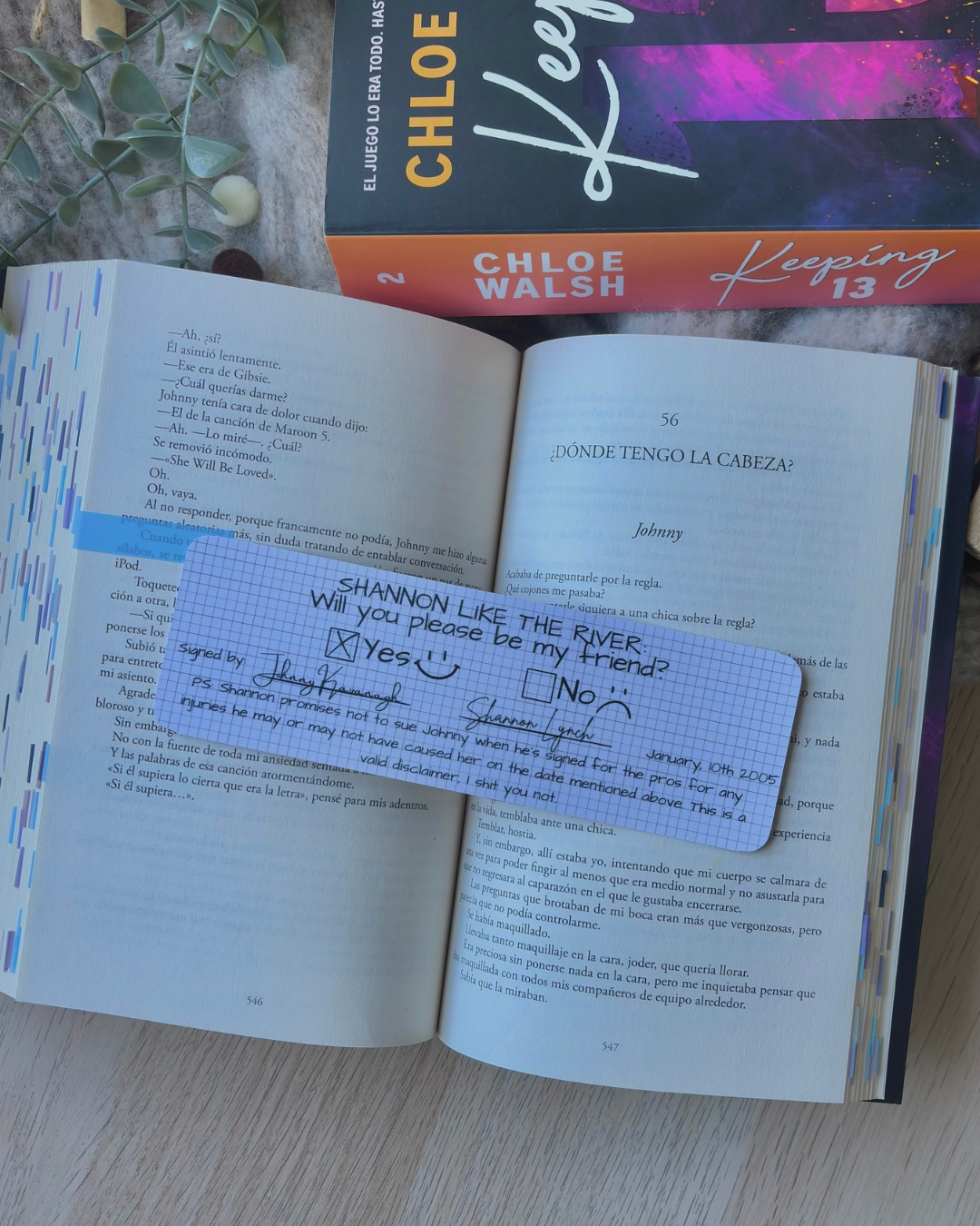 Marcapáginas con forma de Ticket Los chicos de Tommen