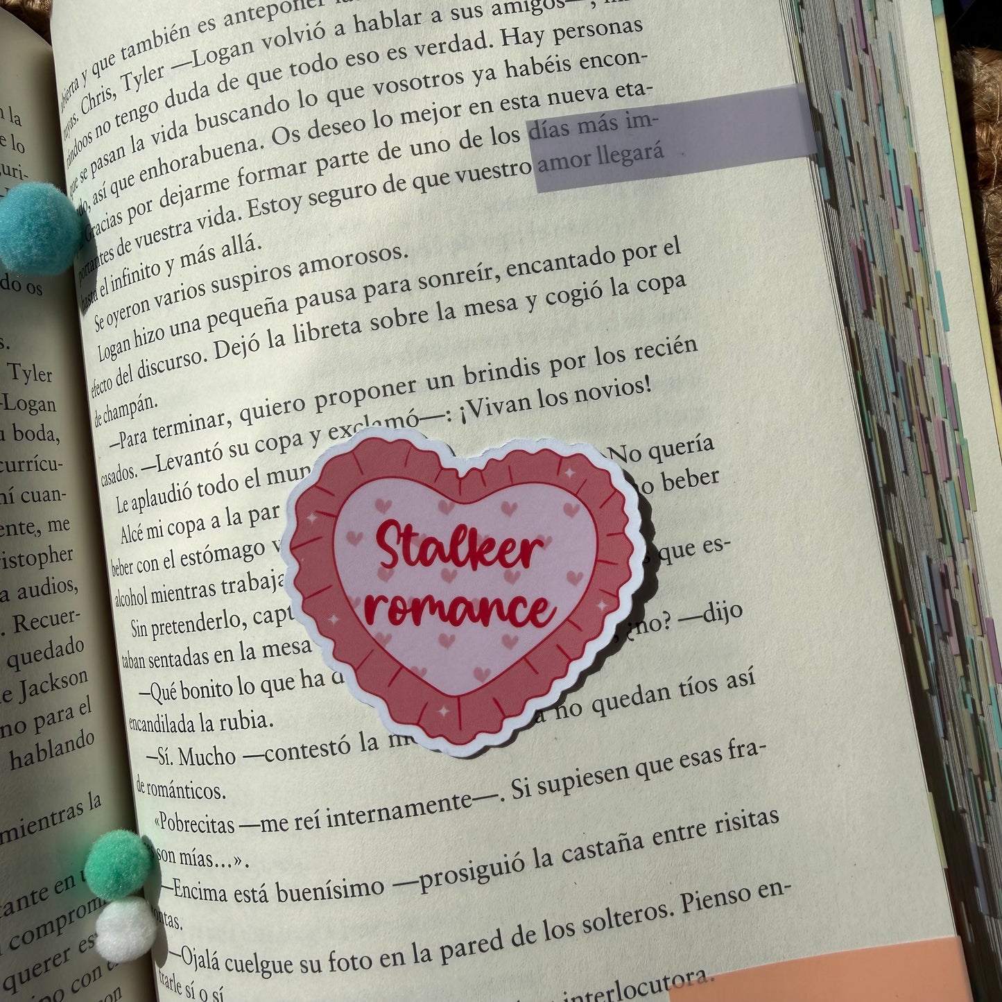 Pegatinas corazones tropes literarias