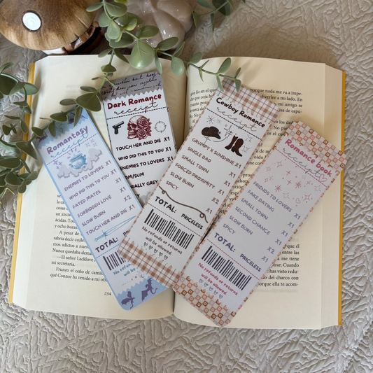 Marcapáginas tradicional Ticket de compra