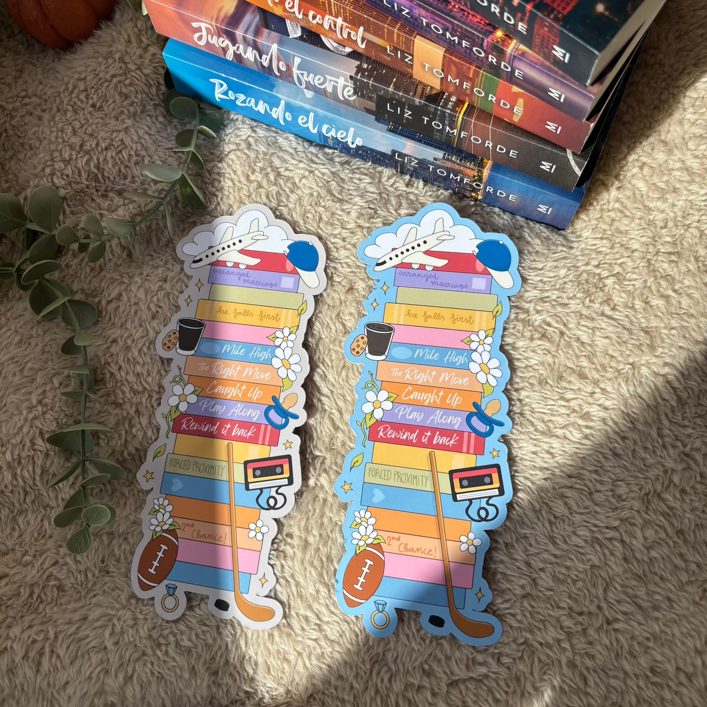 Marcapáginas pila de libros Saga The Windy City