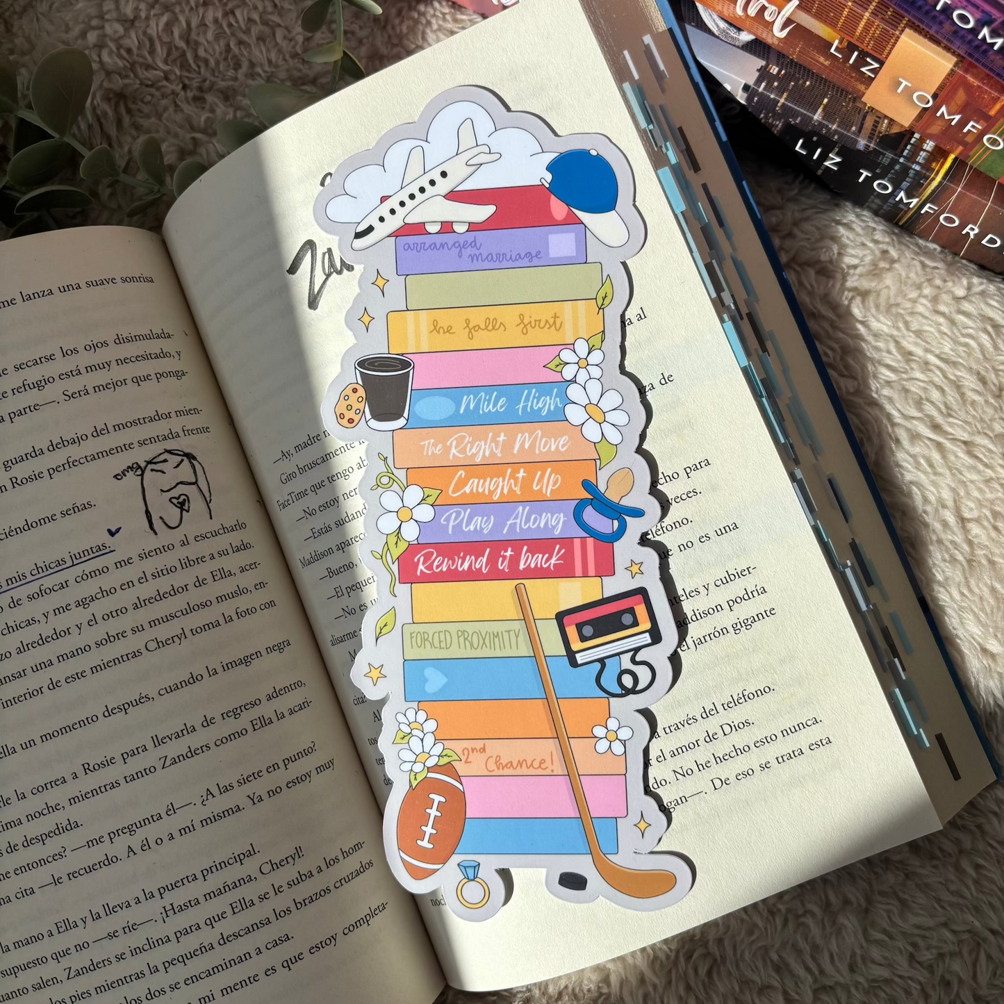 Marcapáginas pila de libros Saga The Windy City