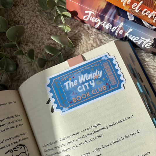 Marcapáginas magnético con forma de ticket saga The Windy City