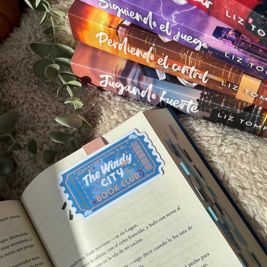 Marcapáginas magnético con forma de ticket saga The Windy City