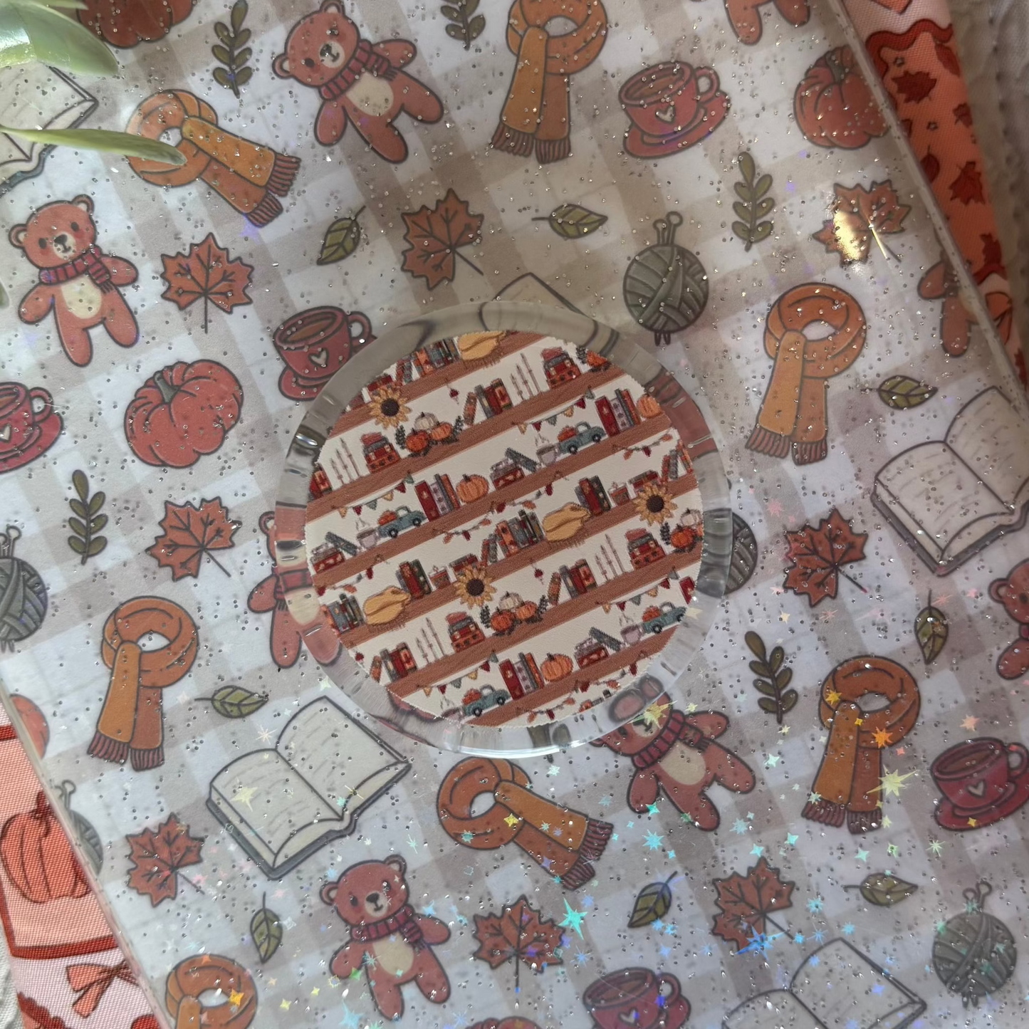 Pop socket estampado otoño