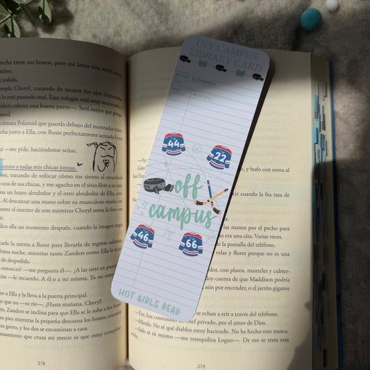 Marcapáginas tradicional Library Card Off Campus