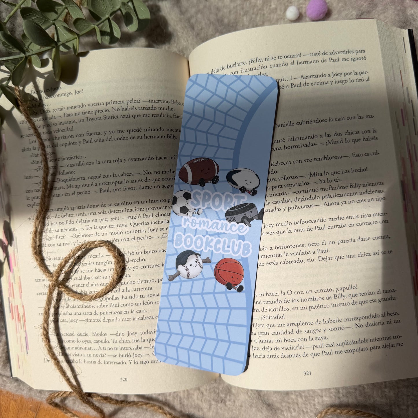 Marcapáginas sport romance bookclub
