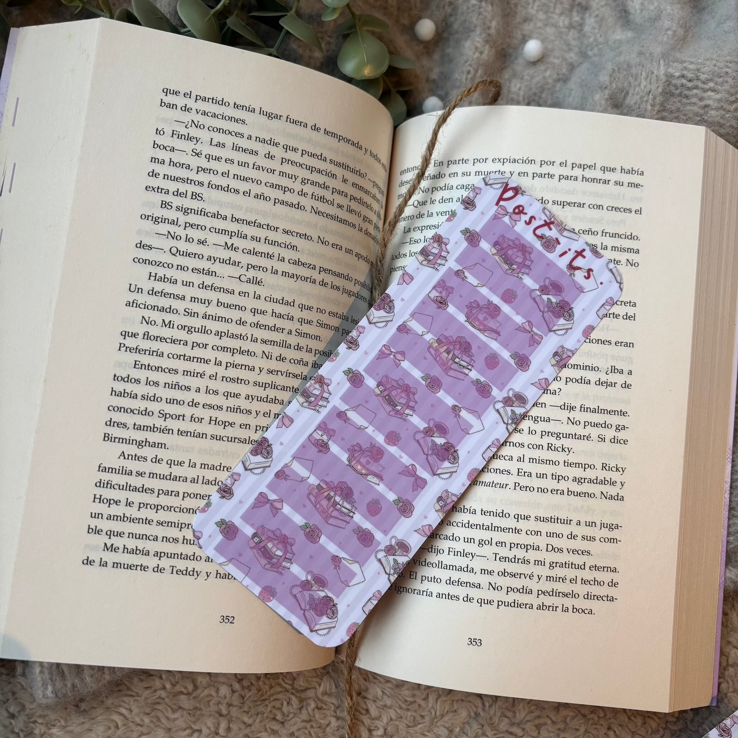 Porta pósits pink bookish