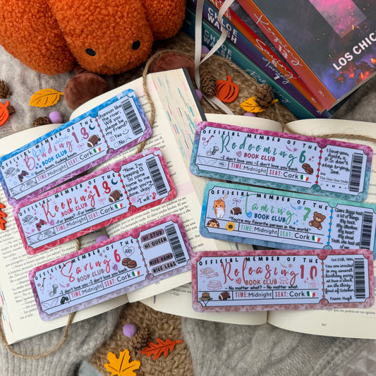 Marcapáginas con forma de ticket Los chicos de Tommen