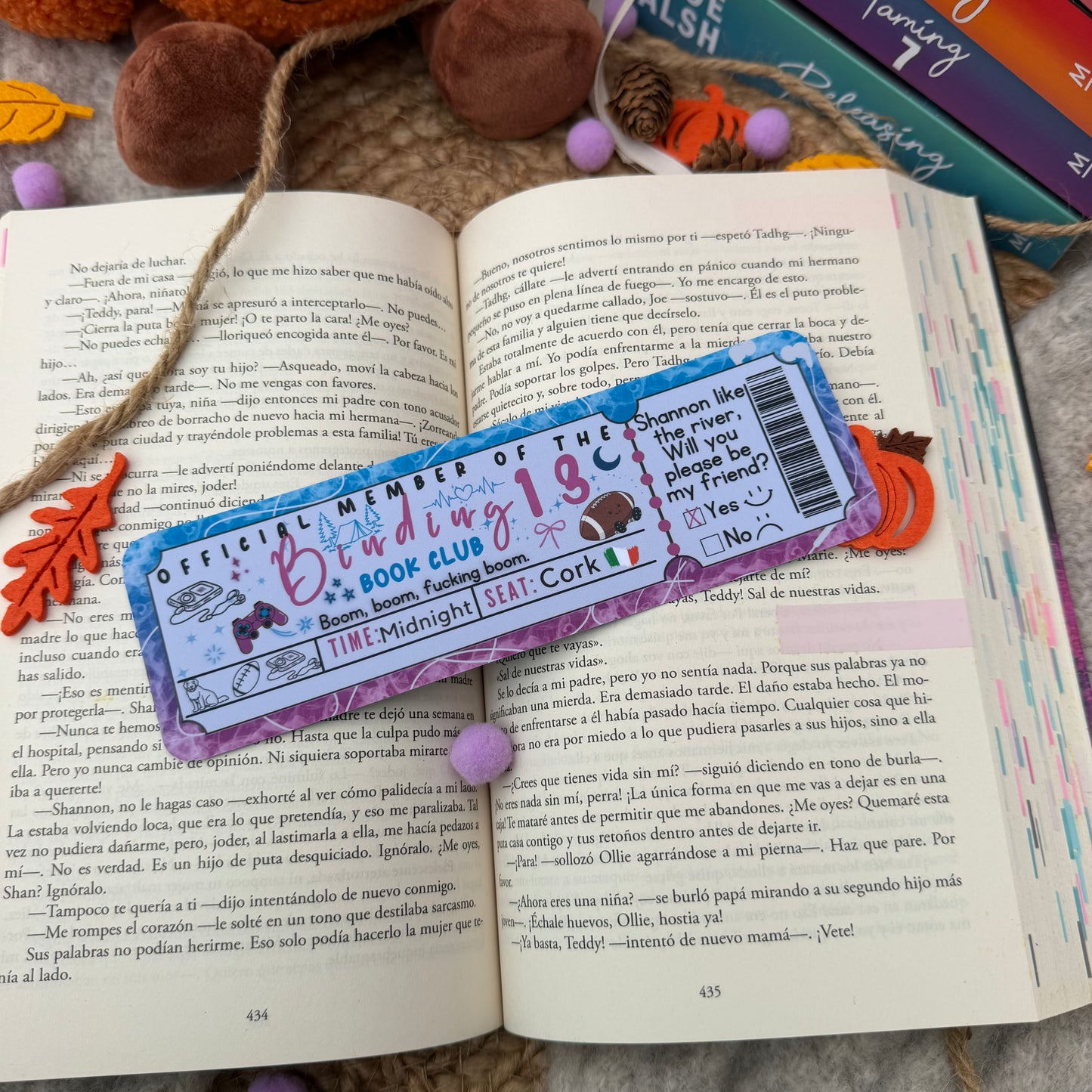 Marcapáginas con forma de ticket Los chicos de Tommen