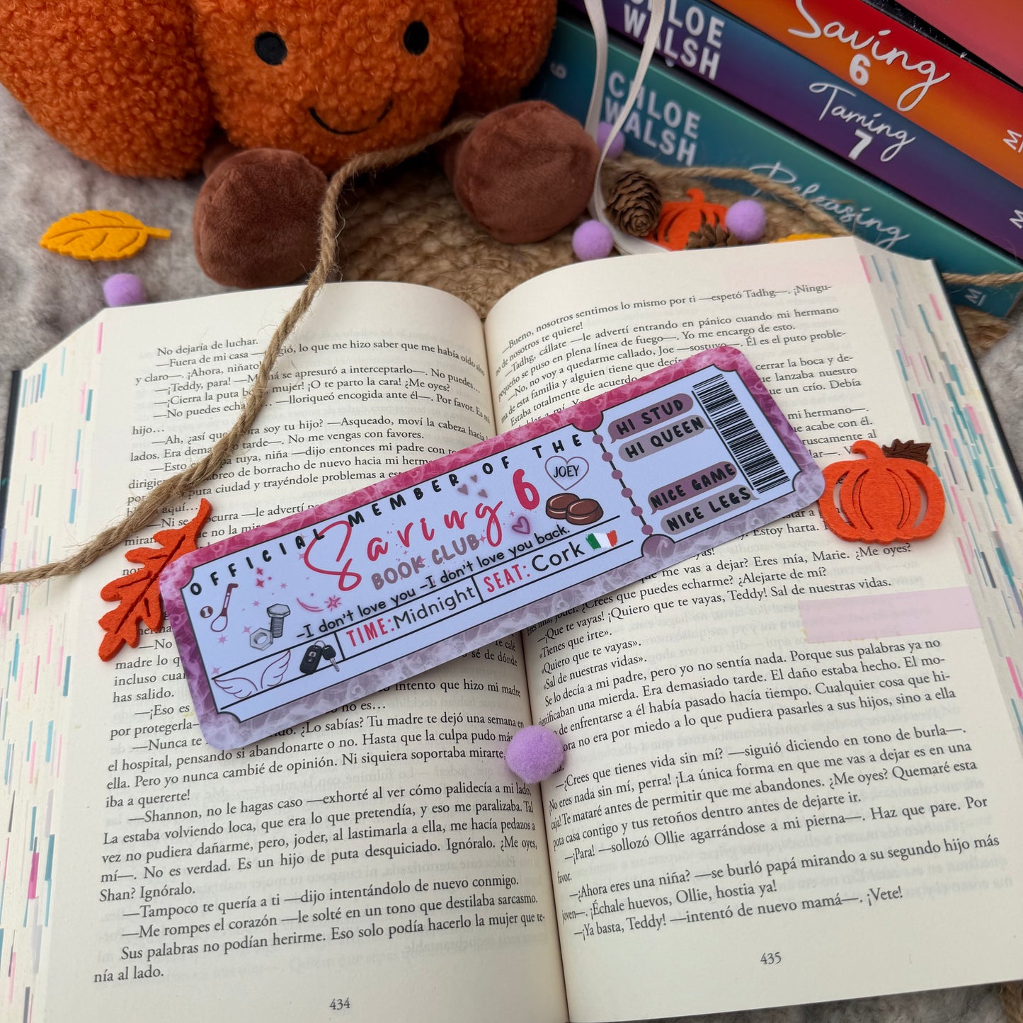 Marcapáginas con forma de ticket Los chicos de Tommen