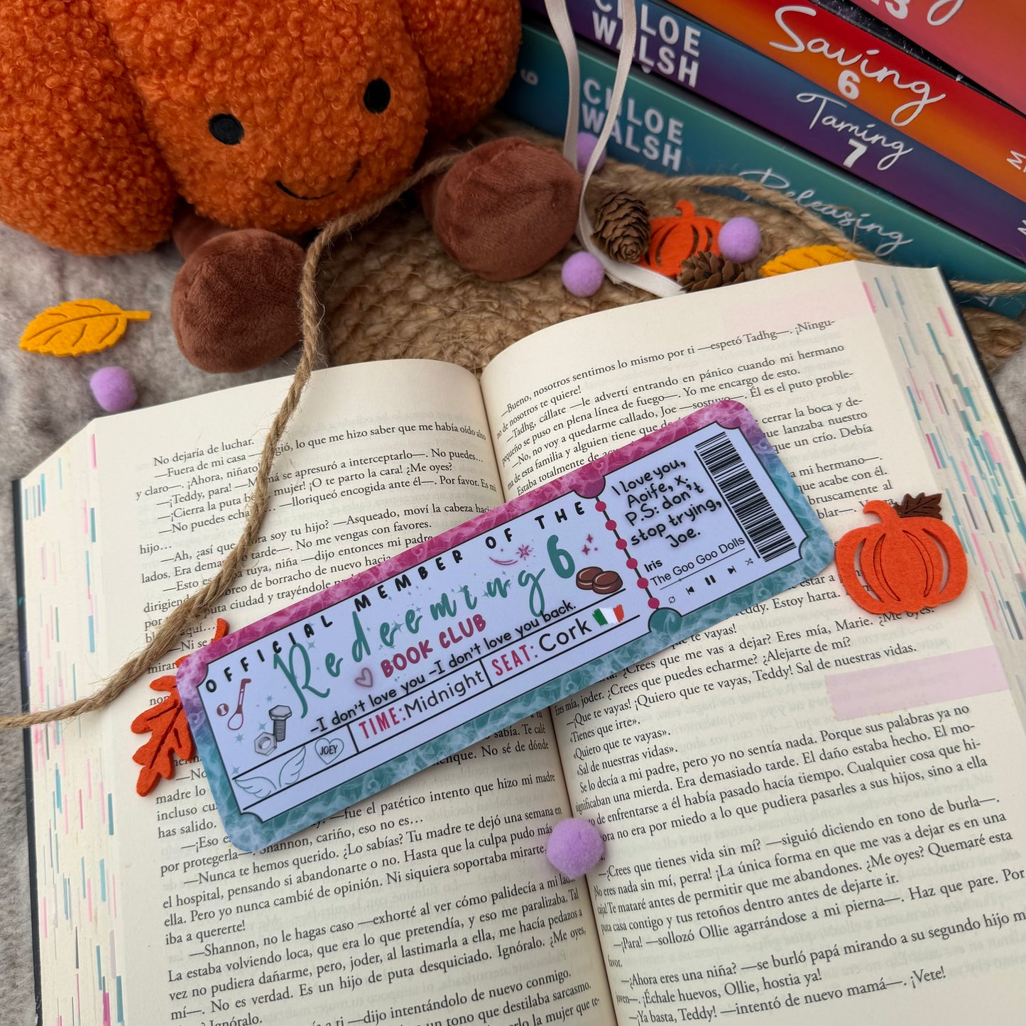 Marcapáginas con forma de ticket Los chicos de Tommen