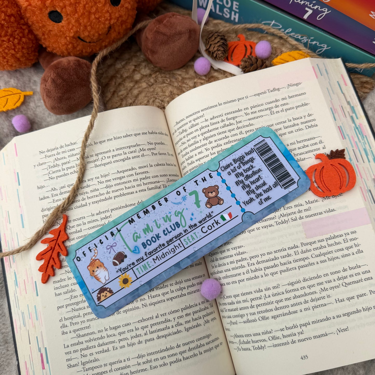 Marcapáginas con forma de ticket Los chicos de Tommen