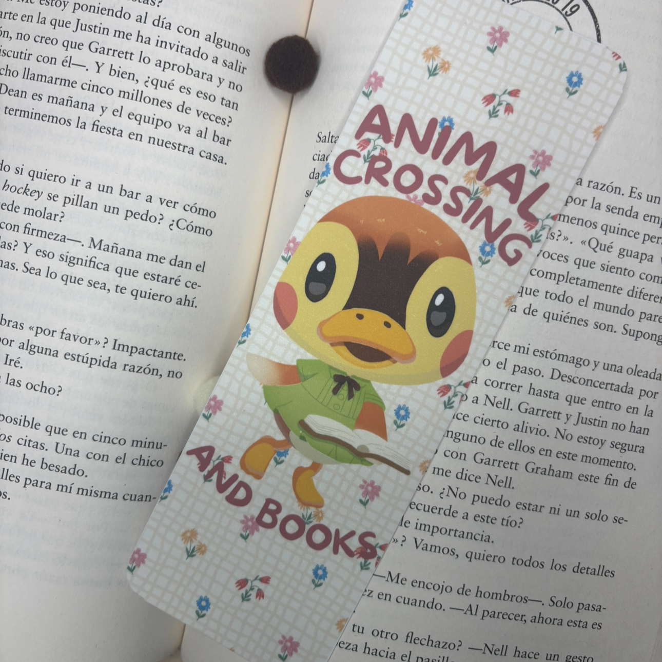 Marca páginas tradicional Animal Crossing and Books