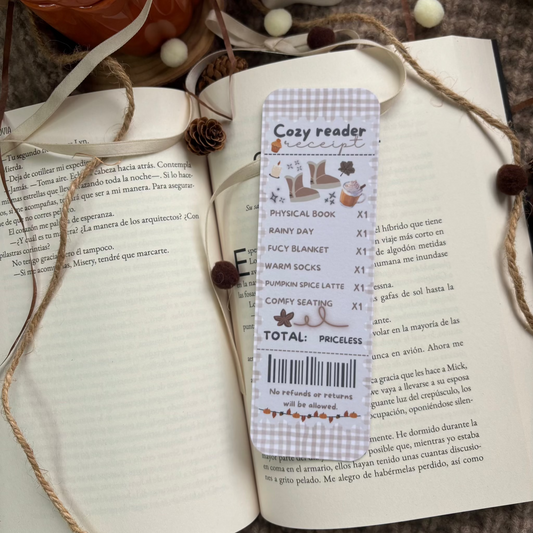 Ticket cozy reader receipt