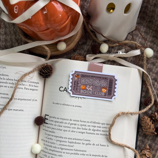 Marcapáginas con forma de ticket cozy girlie