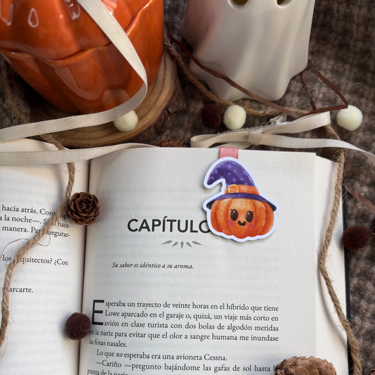 Marcapáginas calabaza brujita