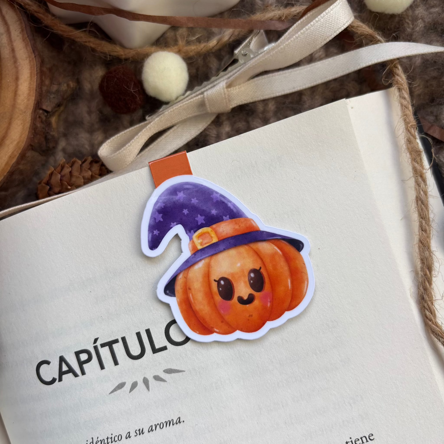 Marcapáginas calabaza brujita