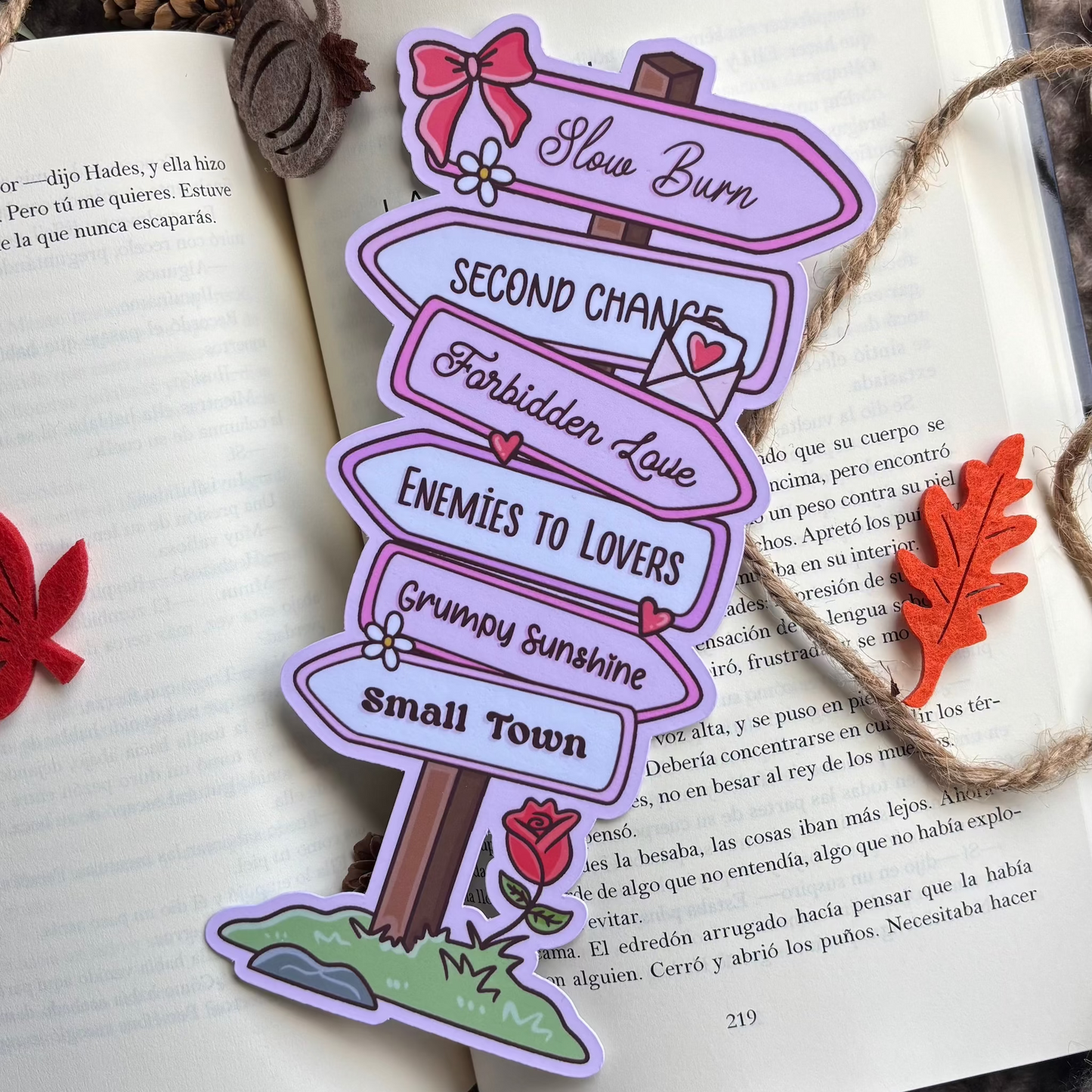 Marcapáginas señal Romance