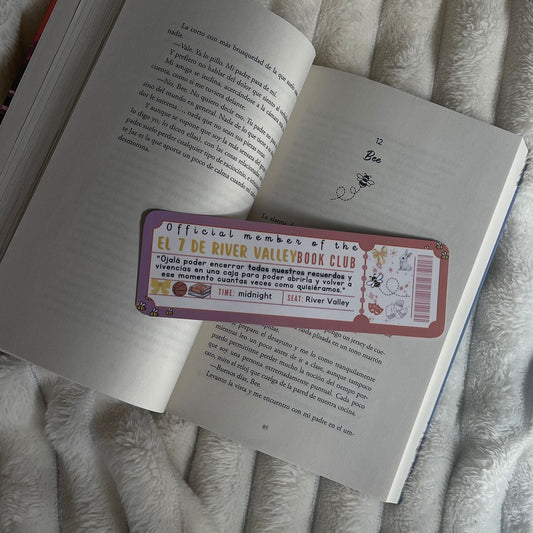 Marcapáginas con forma de ticket Piel de pecado, de Avina St. Graves