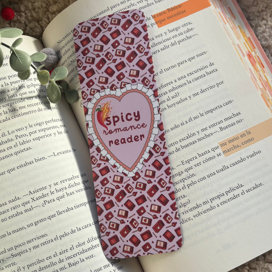 Marcapáginas tradicional Spicy romance reader.